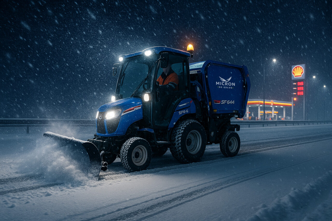 Odśniezanie nocą
